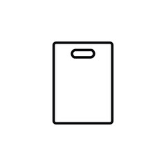 shopping bag outline icon, simple vector design.