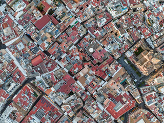Aerial view of beautiful Seville cityscape, Andalusia, Spain.