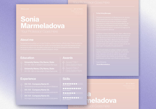 Resume with Pastel Gradient