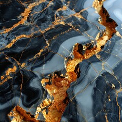 beautiful black and gold marble background, hyper realistic, flat vector illustration