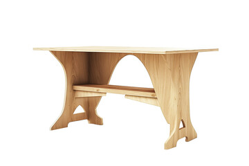 Wooden Table isolated on transparent background. Cut out