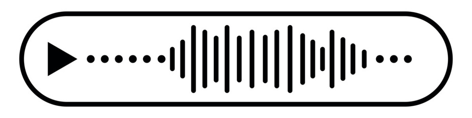 Voice message icon isolated on transparent background. Vector illustration.