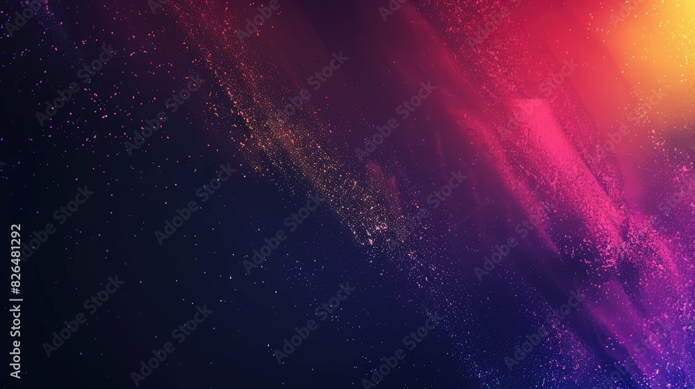 Poster vibrant abstract color gradient banner design with dark grainy texture and space for text