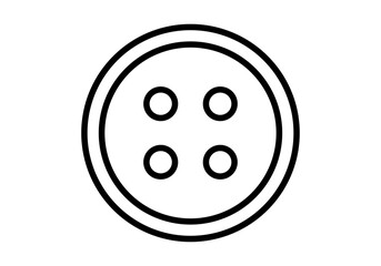 Icono negro de un botón en fondo blanco.