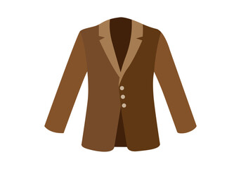 Gabardina marrón de cuero en fondo blanco.