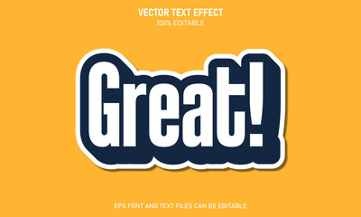 Great editable text effect trending style modern