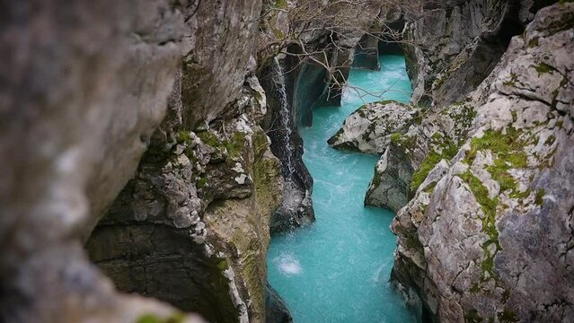 Great Gorges Canyon of Soca River - Trenta valley Slovenia
