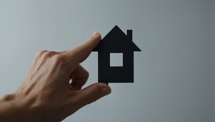 Cozy Suburban House in a Hand: Investment and Homeownership Symbol