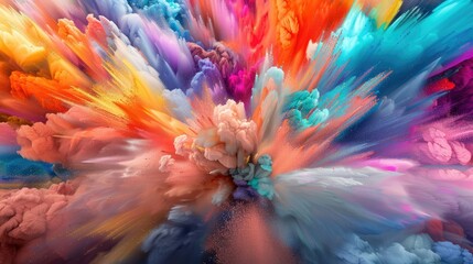 Abstract color explosion in dynamic design