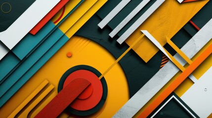 Abstract geometric shapes in vibrant colors