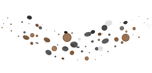 Multicolor confetti abstract background with a lot of falling pieces, isolated on a white background. Festive decorative tinsel element for design