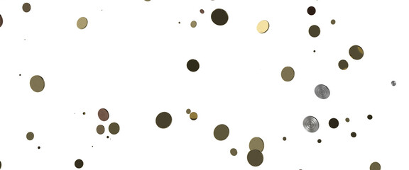 Sprinkle of Success: Spectacular 3D Illustration Showcasing Cascading gold Confetti