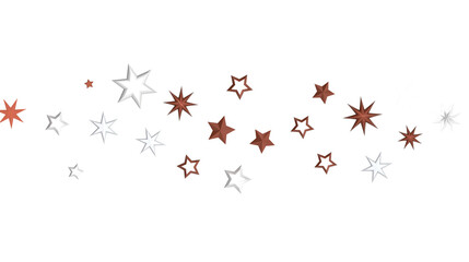 Starry Christmas Cascade: Radiant 3D Illustration Showcasing Falling Holiday Starlight Streams