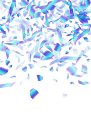 Luxury falling confetti decoration vector illustration.
