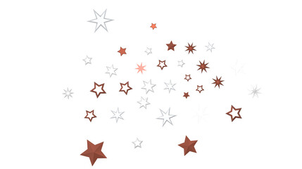 Stellar Christmas Drift: Radiant 3D Illustration Showcasing Descending Holiday Stars in Motion