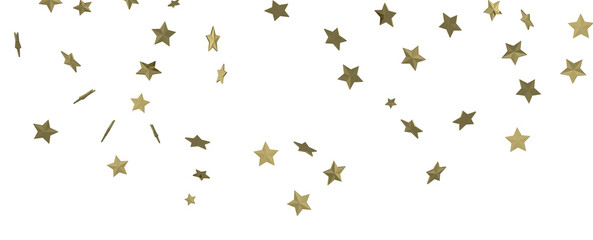 Astral Downpour: 3D Illustration Brings a Shower of Gold Stars