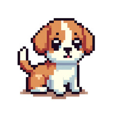 Fototapeta premium illustration of a puppy on white background