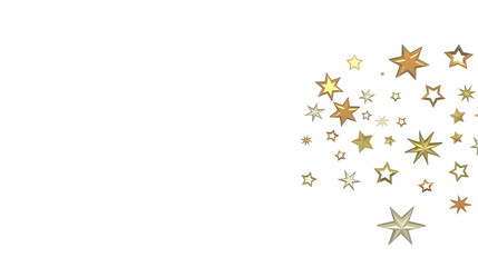 A Shower of Golden Stars: Captivating 3D Illustration Takes You to a Celestial Realm