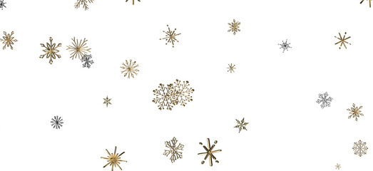 Snowflake Whirlwind: Exquisite 3D Illustration of Descending Christmas Snowflakes in Motion