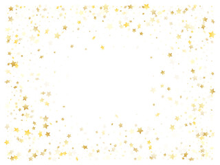 Magic gold sparkle texture vector star background.