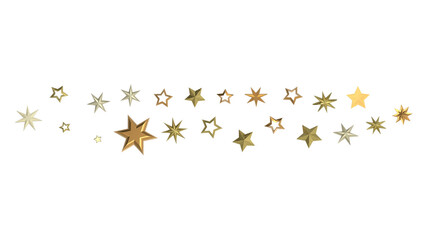 Cascading Christmas Constellations: Brilliant 3D Illustration Showcasing Falling Festive Star Patterns