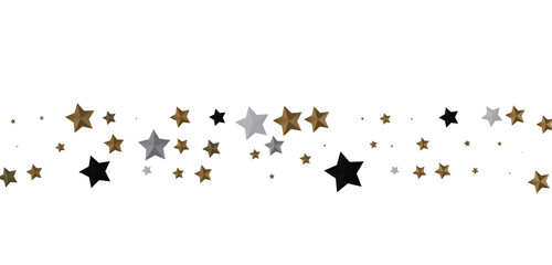 Enchanted Galaxy: Experience the Splendor of a 3D Gold Stars Shower