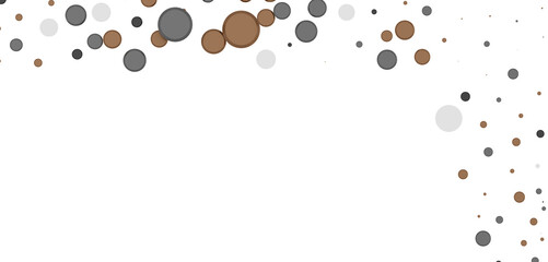  Colorful assorted confetti with serpentine on white