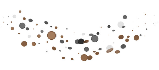 Cascading Splendor: Striking 3D Illustration Showcasing a Dazzling gold Confetti Display