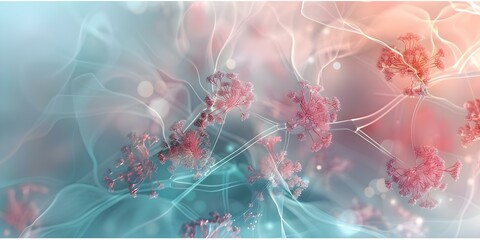 Symbolic Elements in an Abstract World Cancer Day Image. Concept Cancer Awareness, Abstract Art, Symbolism, World Cancer Day, Photography