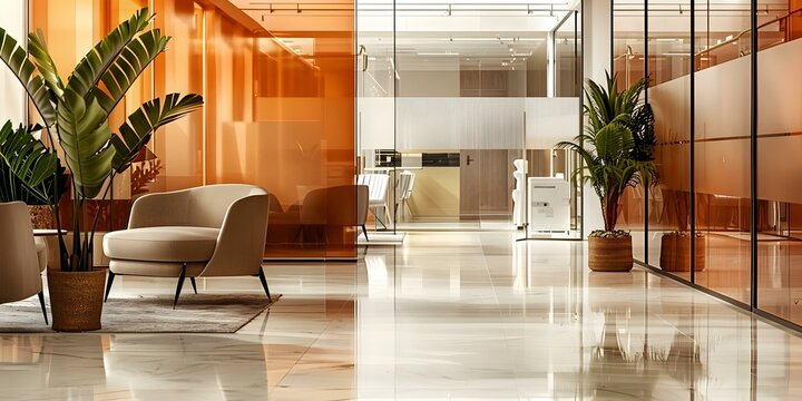 Advertisement for cleaning service with emphasis on hygiene and efficiency in various spaces. Concept Housekeeping, Commercial Cleaning, Sanitization Services, Professional Cleaners