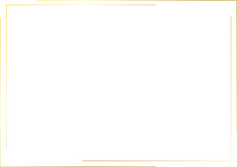 simple line golden border frame