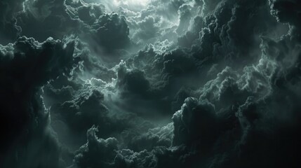 Dark and moody cloudscape with dramatic lighting effects.