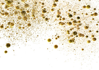 Cascading Splendor: Striking 3D Illustration Showcasing a Dazzling gold Confetti Display