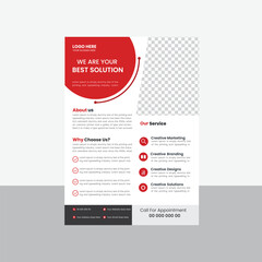 Corporate business flyer template design.