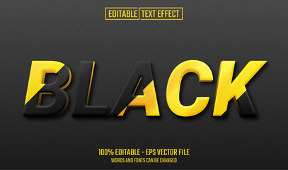 black and yellow text effect