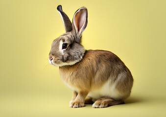 Obraz premium Rabbit in white background.