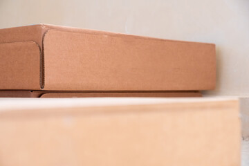 Stack of cartoon box for moving to  a new house