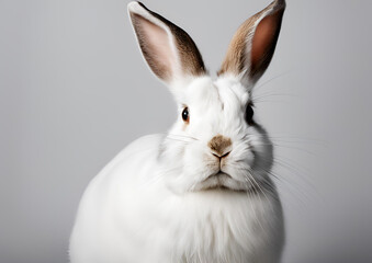 Obraz premium Rabbit in white background.