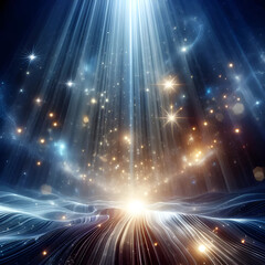 abstract background with stars, lights, bling