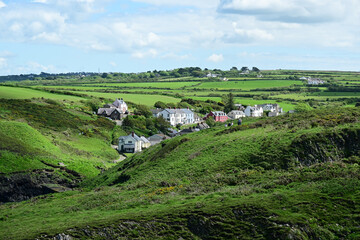Porthgain a village in a verdant coastal valley, Pembrokeshire, Wales, UK