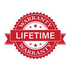 Lifetime Warranty. Warranty Sign. Vector Illustration Isolated on White Background. 