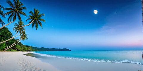 Obraz premium Landscape of paradise tropical island beach