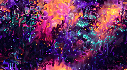 Fluid Neon Patterns in Vivid Abstract Digital Art