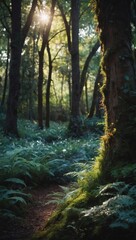 Magical Grove, Soft Focus Background of a Fairy Forest