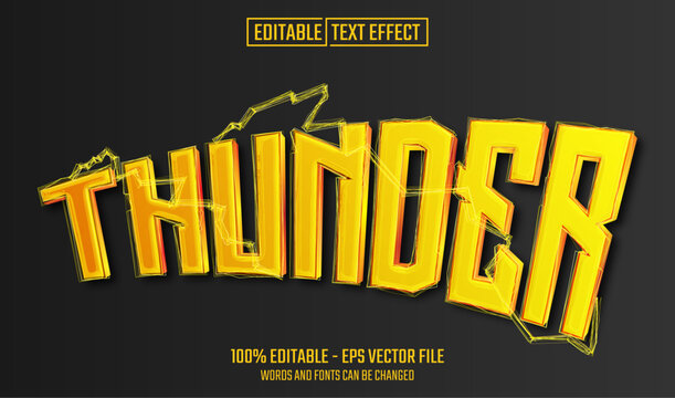 thunder editable text effect