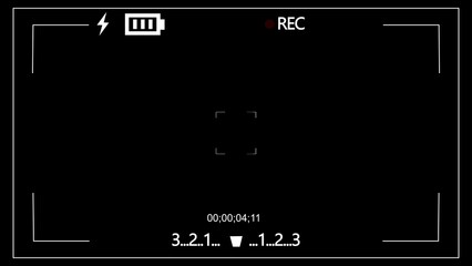 Camera frame illustration. Camera recording screen overlay. Data of camera when recording. Camera frame viewfinder screen .