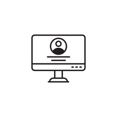 Profile icon design with white background stock illustration