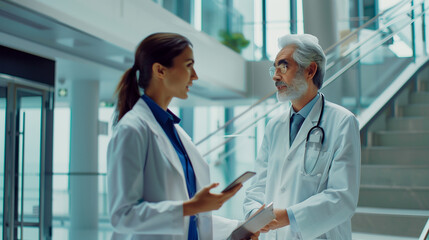  woman technology hospital medical doctor communication phone mobile business young discussion tablet holding connection team collaboration online