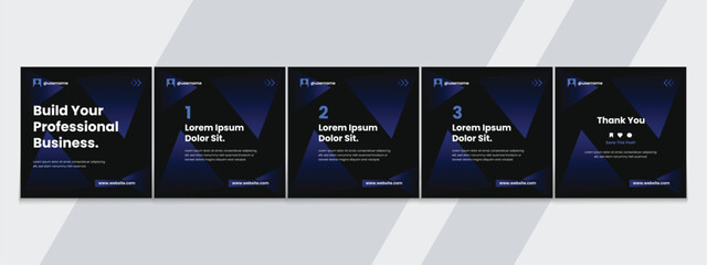 LinkedIn carousel post, social media Instagram carousel post, modern and editable business carousel template design © Tarek Digital