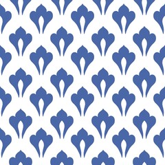 งานศิลปะที่ไม่มีชื่decorative floral ornament backdrop baroque style, porcelain pottery, cute blue and white ceramic background for design texture, tile, silk and fabric, vintage damask pattern seamlอ